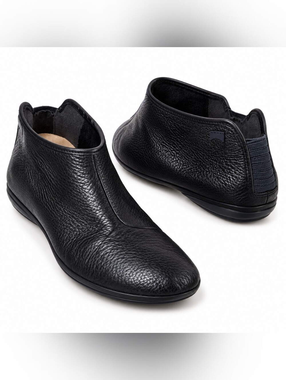 CAMPER RIGHT NINA BLACK LEATHER ANKLE BOOTIES SHOES SZ 39 (US 9)